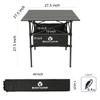 ROCK CLOUD Portable Camping Table Aluminum Folding Camp Table Lightweight Outdoor for Camping Hiking Picnic Backpacking, 28 x 28 view 3