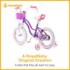 RoyalBaby Stargirl 12 Inch Kids Outdoor Bicycle with Accessory Basket, Bell, Thick Wheels, and Safety Training Wheels for Ages 2-4, Purple view 4