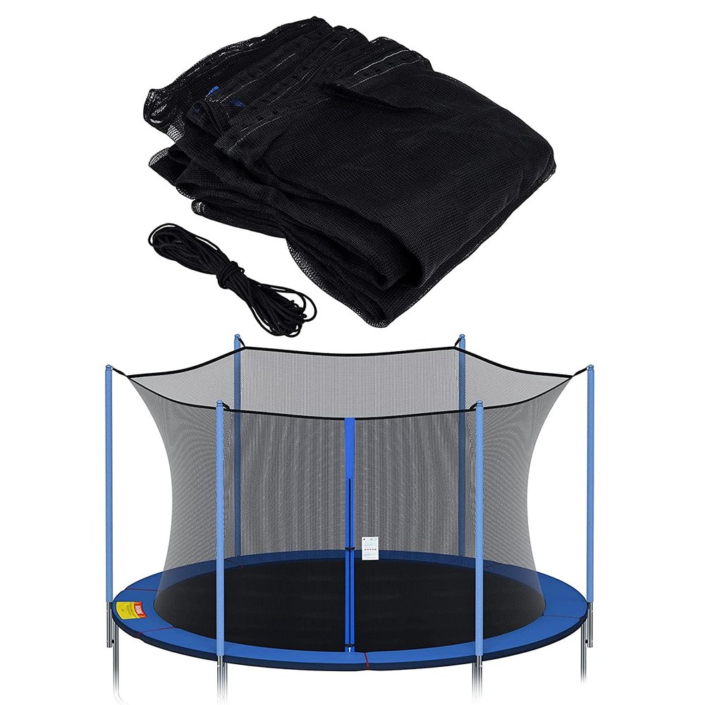 XXJJ Trampoline Net for 6/8-Poles, Tear and Weather-Resistant Replacement Safety Enclosure Net (NET ONLY),8ft 3 Arches or 6 Poles