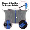 XXJJ Trampoline Net for 6/8-Poles, Tear and Weather-Resistant Replacement Safety Enclosure Net (NET ONLY),6ft 3 Arches or 6 Poles view 3