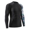ADOREISM Men's Splice Compression Long Sleeve Rash Guard Surf Swim Shirt UV Sun Protection UPF 50+ (Snake Scale,M) view 3