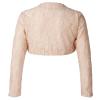 CHICTRY Girls Lace Long Sleeve Shrug Bolero Open Front Cardigan Wedding Flower Dress Cover ups Beige 4 Years view 2