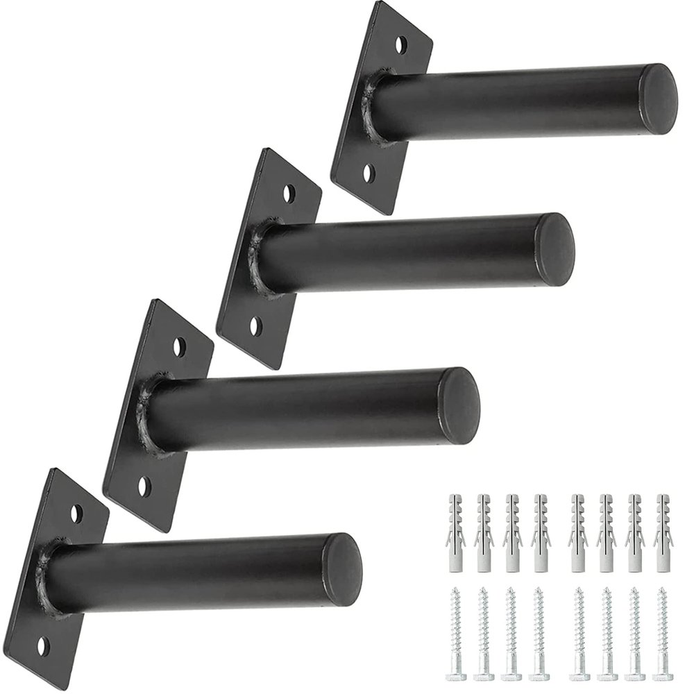 Clothink Wall Mounted Weight Plate Holder, Fits 2" Olympic Weight Plate Storage Rack,Heavy Duty 4 Pack Home Gym Organizer