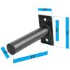 Clothink Wall Mounted Weight Plate Holder, Fits 2" Olympic Weight Plate Storage Rack,Heavy Duty 4 Pack Home Gym Organizer view 2