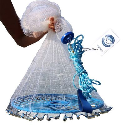 Fishing Cast Net for Saltwater with Size 4-12FT Monofilament Fish Throw Net