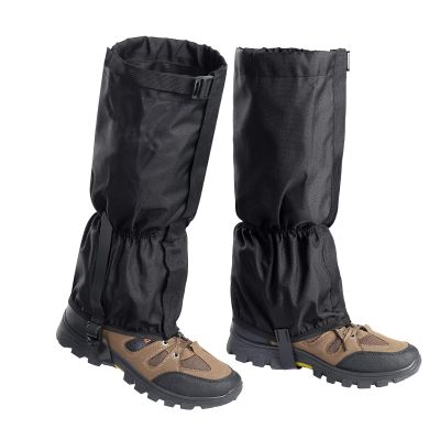 LYLFF Leg Gaiters, Waterproof and Anti-Snake-bite Leggings, Suitable for Hiking, Skiing, Hunting and Mountaineering (Color : Black, Size : One Size)