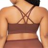 Curvy Couture Women's Plus Size Smooth Seamless Comfort Wire Free Long Line Bra-Chocolate -XXL view 2