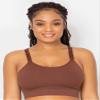Curvy Couture Women's Plus Size Smooth Seamless Comfort Wire Free Long Line Bra-Chocolate -XXL view 3