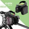 ROCKBROS Bike Frame Bag Bike Phone Mount Bag Bicycle Phone Holder with Side Bags Bike Top Tube Bag for Cycling Mountain Road Bike Pouch Accessories Storage Bag view 2