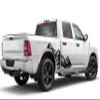 Side Mountains Graphics Vinyl Decals Compatible with Dodge ram 1500 2019 - Present (Matte Black) view 2
