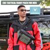 Rough Enough Tactical Fanny Pack Crossbody Large Waist Bag for Men Fishing Hiking Travel in Waxed Canvas Army Green, 4L view 2