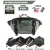 Rough Enough Tactical Fanny Pack Crossbody Large Waist Bag for Men Fishing Hiking Travel in Waxed Canvas Army Green, 4L view 4