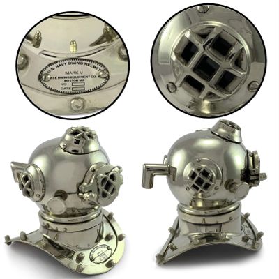 Scuba Divers Diving Helmet Military Marine Helmet Replica Model Or Original Chrome Finish Table Top/Desk Top Home | Office | Library Decorative Gift