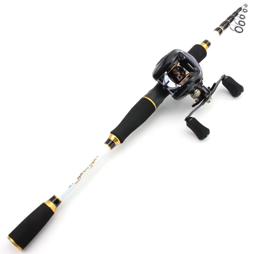 1.8m-2.7m Telescopic Lure Rod Reel Combo, Portable Travel Fishing Rod and Casting Reel, Casting Combo, Carbon Trout Rod, Carp Rod Throwing Set, Bait Weight 7-28g ZYHYD