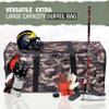Jetstream Heavy Duty Multi Pocket Large Sports Gym Equipment 3-Pocket Travel Duffel Bag (36 Inch, Dark Camo) view 3