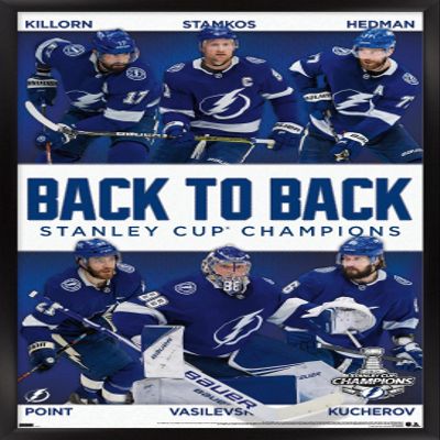Trends International NHL Tampa Bay Lightning - 2021 NHL Stanley Cup Champions Wall Poster, 34L x 22.4W, Black Framed Version