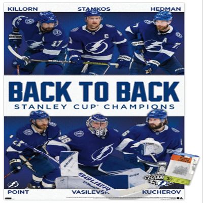 NHL Tampa Bay Lightning - 2021 NHL Stanley Cup Champions Wall Poster with Pushpins