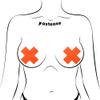 PASTEASE X Pasties - Neon Orange UV Reactive X Nipple Covers for Festivals, Raves, & Lingerie | Halloween Accessory | Latex Free & Made in USA (Neon Orange UV Reactive X) view 2