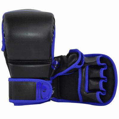 Ultimate - Classic Sparring Gloves for Boxing MMA Muay Thai Bag Workout (S/M, Black Blue)