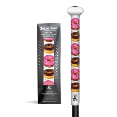 Sniper Skin Baseball Heat-Activated Bat Grip, Easy Install Tacked Non-Slip for Baseball & Softball Sports, Custom Fit Wrap That Lasts Up to 3 Times Longer - Donut