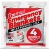 Emergency Blanket 4-Pack Space Mylar Blankets Survival Gear and Supplies Reusable Thermal Camping Hunting Essentials First Aid Car Backpacking Marathon Kit Prepper Go Rave Bug Out Bag Foil Cold Winter view 1
