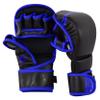 Ultimate - Classic Sparring Gloves for Boxing MMA Muay Thai Bag Workout (L/XL, Black Blue) view 2