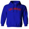 0382. RED Los Angeles California Cali LA Retro Graphic Sweatshirt Pullover Hoodie (Royal, 2X-Large) view 1