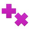 PASTEASE X Pasties - Neon Purple UV Reactive X Nipple Covers for Festivals, Raves, & Lingerie | Halloween Accessory | Latex Free & Made in USA (Neon Purple UV Reactive X) view 1