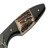 SANZ Damascus Hunting Knife 8 Inch - Camping Knife with Stag/Horn Handle, Full Tang Blade & Sheath for Hunting, Camping & Outdoor uses for Men view 3