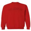0382. RED Los Angeles California Cali LA Retro Graphic Men's Crewneck Sweatshirt (Red, Small)