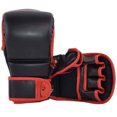Ultimate - Classic Sparring Gloves for Boxing MMA Muay Thai Bag Workout (CH, Black Red)