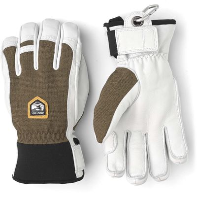 Hestra Army Leather Patrol Glove - Warm, Versatile Snow Glove for Winter, Skiing, and Snowboarding - Olive - 6
