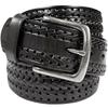 10564 Hand-Braided Genuine Full Grain Leather Casual Jean Belt 1-1/2"(38mm) Wide (Black, 44) view 1