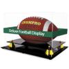 Deluxe Acrylic Football Display Case UV Protection with Mirrored Back  Football Case Display Clear with Gold Risers and Black Base for Autographed Memorabilia | No Assembly Required view 1