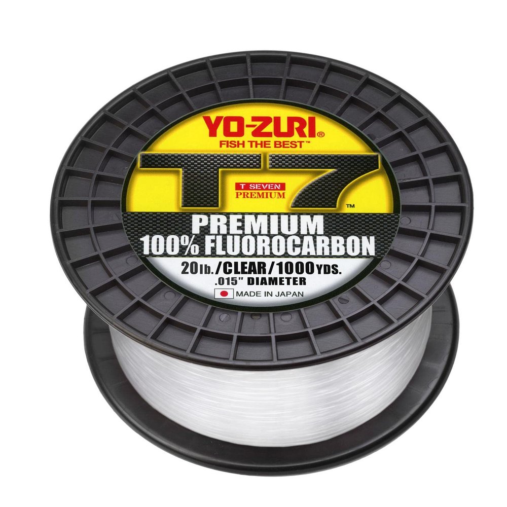 Yo-Zuri T7-20LB-CL-1000YD: T-7 Premium Fluorocarbon 20Lb 1000Yd, Clear