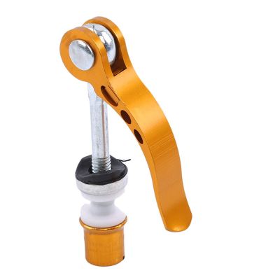 Bicycle Accessories Bicycle Quick Release Aluminium Bike Seat Post Clamp Seatpost Mountain Bike Seat Tube Clamp Bike Parts (Color : Gold)