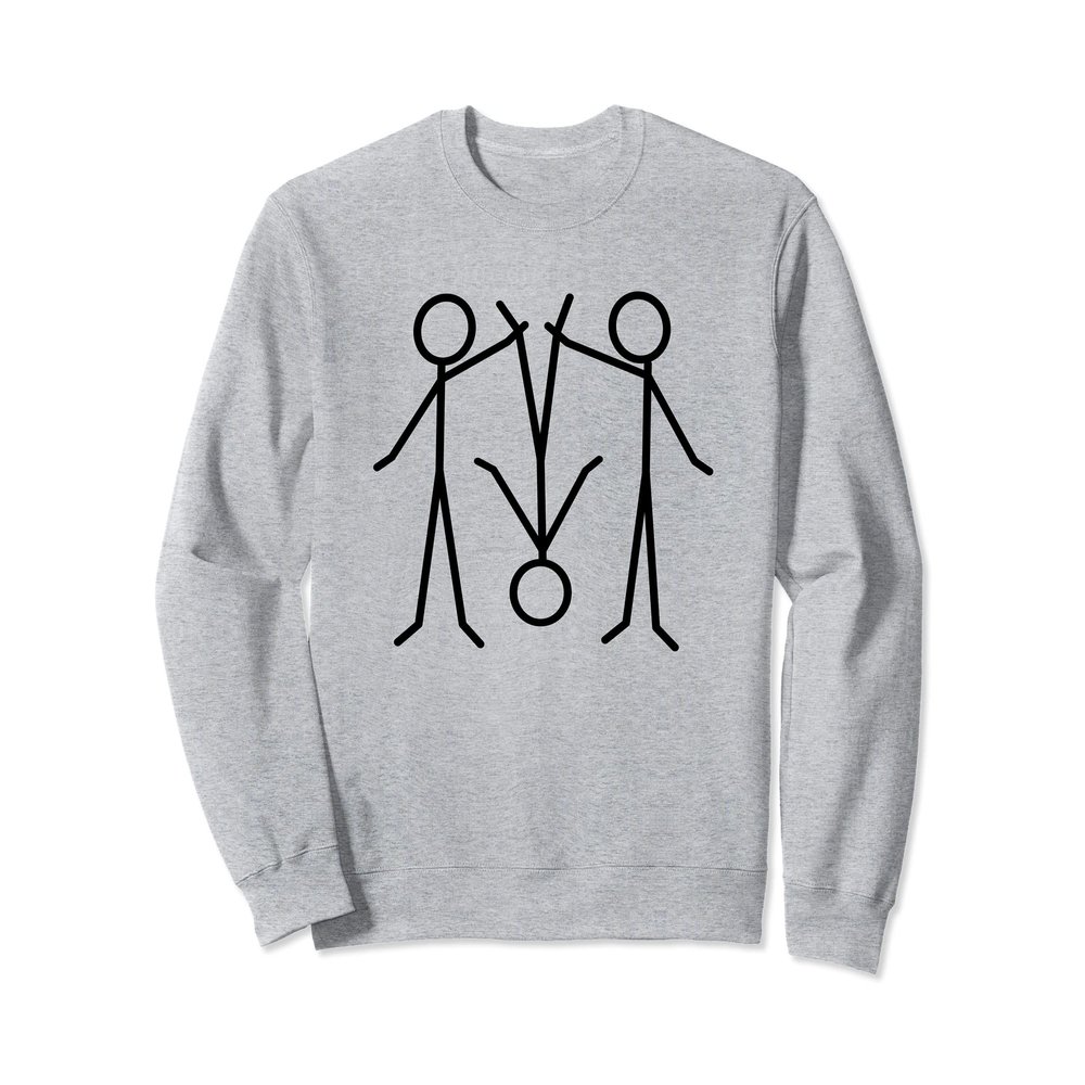 Funny Stick Figure Upside Down Sweatshirt