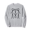 Funny Stick Figure Upside Down Sweatshirt view 1