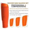 Youth Soccer Shin Guards for Kids Child with Sleeves Soccer Shin Pads and Shin Guard Sleeves Calf Sleeves Protective Gear for Boys Girls Kids Youth Teenagers Adult (White, S 3'3" - 3'11") view 4