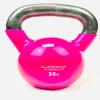 Rainforest Basics Vinyl Coated Cast Iron Kettlebell Weight 35LB Pink color view 1