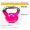 Rainforest Basics Vinyl Coated Cast Iron Kettlebell Weight 35LB Pink color view 2