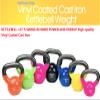Rainforest Basics Vinyl Coated Cast Iron Kettlebell Weight 35LB Pink color view 4