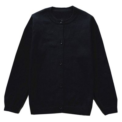 GSVIBK Baby Girl Cotton Cardigans Long Sleeve Kids Button Sweater Girls Crew Neck Cardigan Sweaters 8 Years Black 6112
