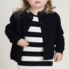 GSVIBK Baby Girl Cotton Cardigans Long Sleeve Kids Button Sweater Girls Crew Neck Cardigan Sweaters 8 Years Black 6112 view 2