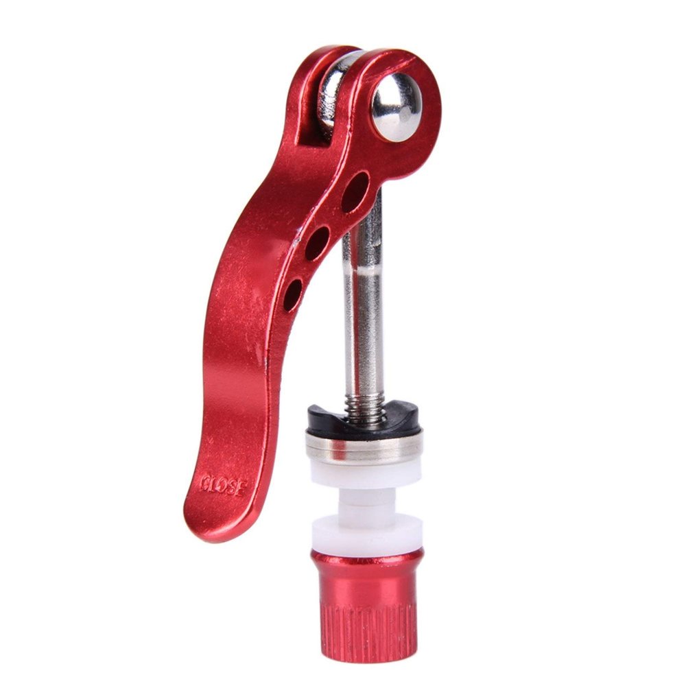Bicycle Accessories Bike Seat Post Clamp Seatpost Skewer Bolt Bicycle Quick Release Aluminium Alloy Mountain Bike Seat Tube Clamp Cycling Outdoor Bike Parts (Color : Red)