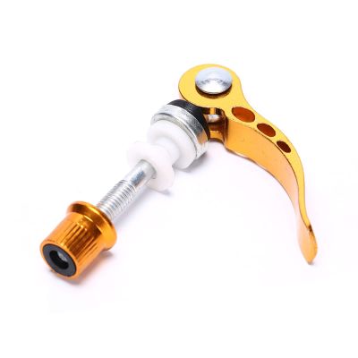 Bicycle Accessories 1 pcs Bicycle Quick Outdoor Release Aluminium Alloy Bike Seat Post Clamp Seatpost Skewer Bolt Mountain Bike Seat Tube Clamp Bike Parts (Color : Gold)