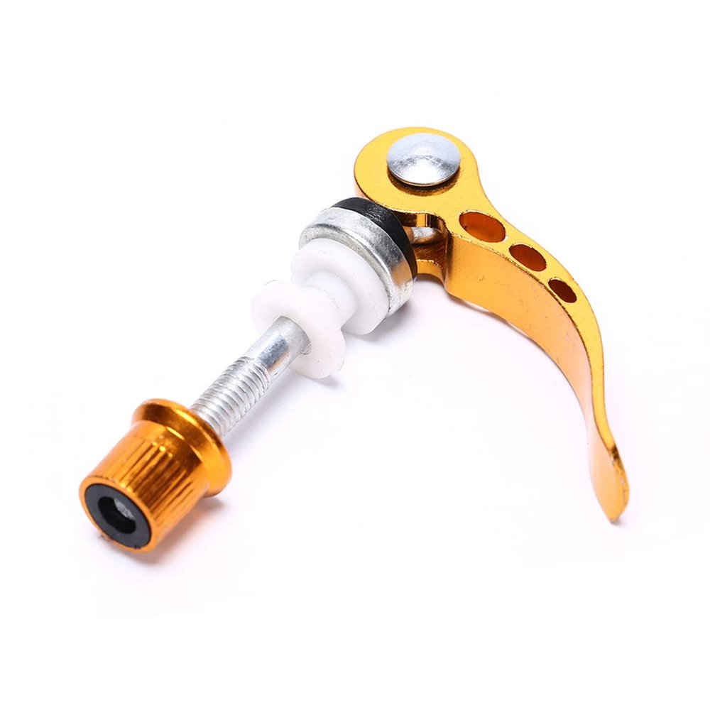 Bicycle Accessories 1 pcs Bicycle Quick Outdoor Release Aluminium Alloy Bike Seat Post Clamp Seatpost Skewer Bolt Mountain Bike Seat Tube Clamp Bike Parts (Color : Gold)