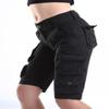 FOURSTEEDS Women's Cotton Loose Fit Multi-Pockets Camouflage Casual Twill Bermuda Cargo Shorts with Belt Black US 20 view 3
