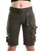 FOURSTEEDS Women's Cotton Loose Fit Multi-Pockets Camouflage Casual Twill Bermuda Cargo Shorts with Belt Army Green US 20 view 2