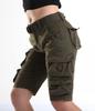 FOURSTEEDS Women's Cotton Loose Fit Multi-Pockets Camouflage Casual Twill Bermuda Cargo Shorts with Belt Army Green US 20 view 3